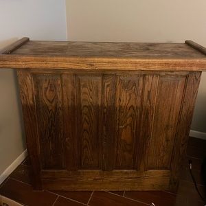 Wooden bar.
